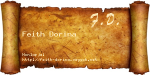 Feith Dorina névjegykártya